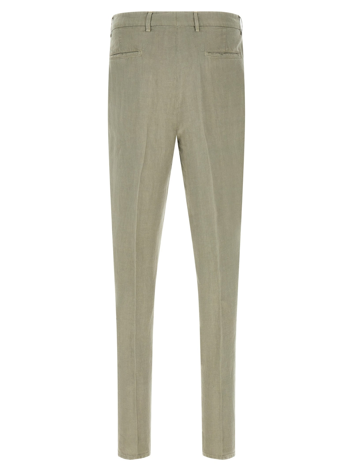 Brunello Cucinelli Linen Gabardine Trousers Green, view 2