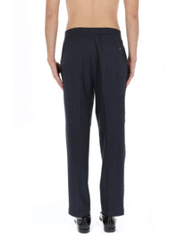Herno Men's Linen Pants Blue
