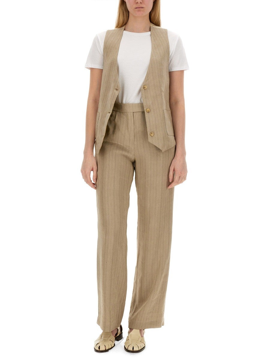 Alysi Women's Linen Pants Brown