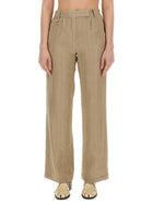Alysi Women's Linen Pants Brown