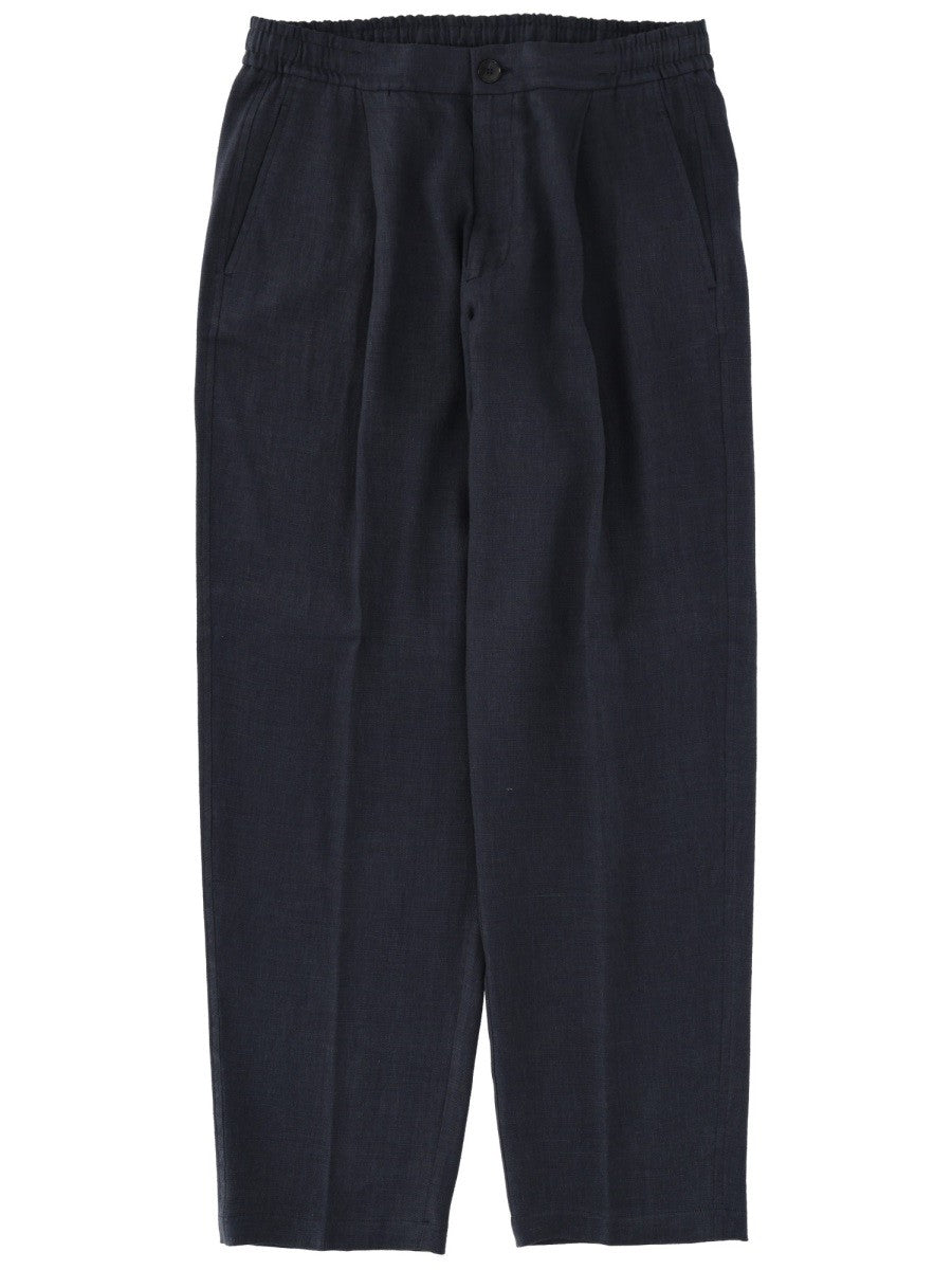 Herno Men's Linen Pants Blue
