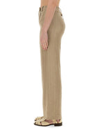 Alysi Women's Linen Pants Brown, view 4