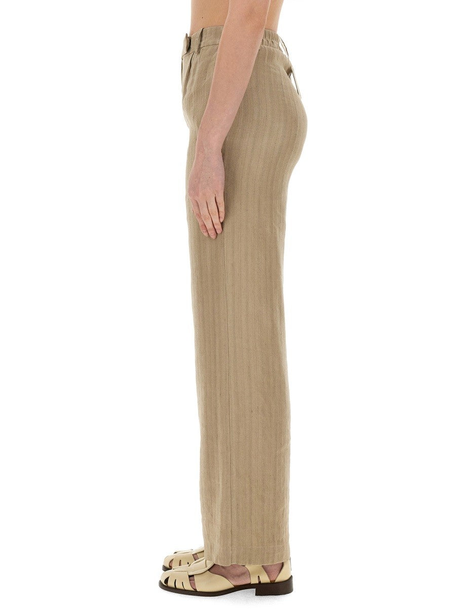 Alysi Women's Linen Pants Brown