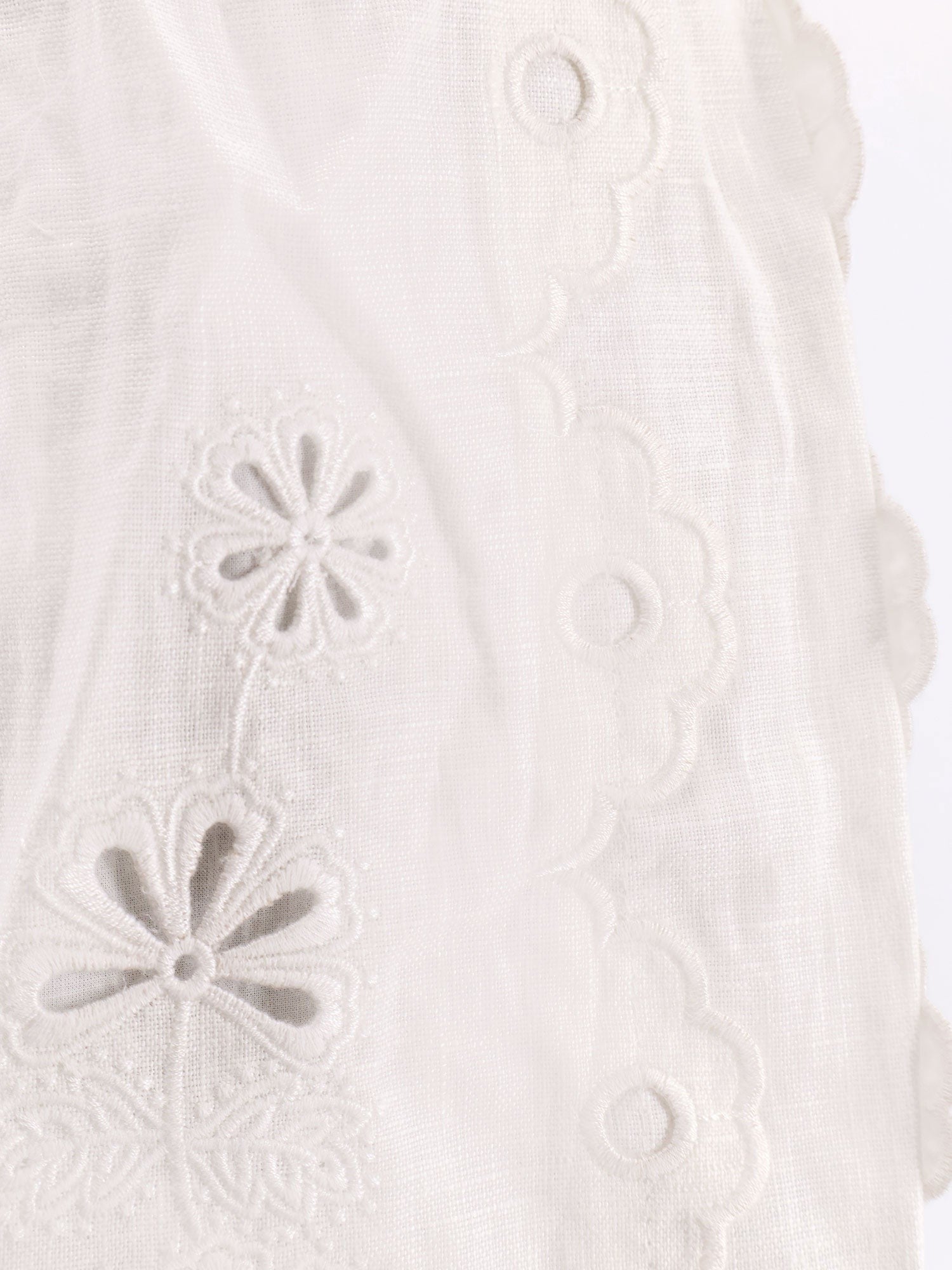 FARM Rio Women's Linen Perforated Shorts White