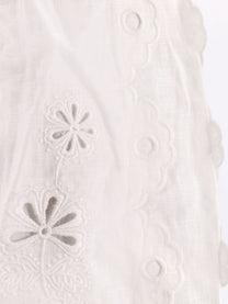 FARM Rio Women's Linen Perforated Shorts White