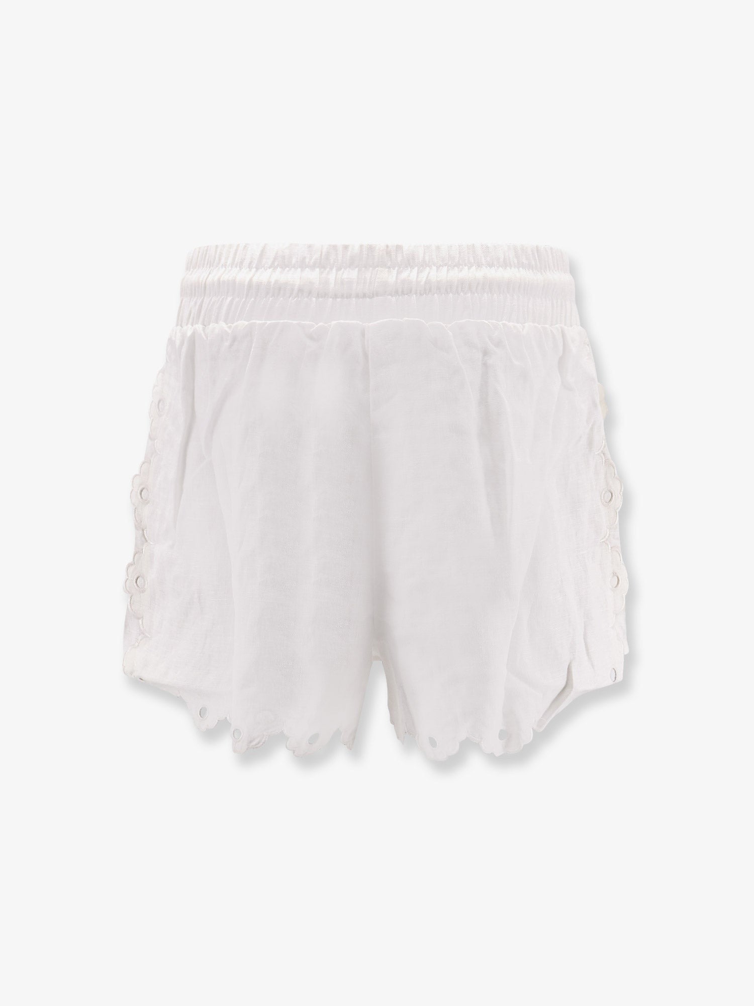 FARM Rio Women's Linen Perforated Shorts White