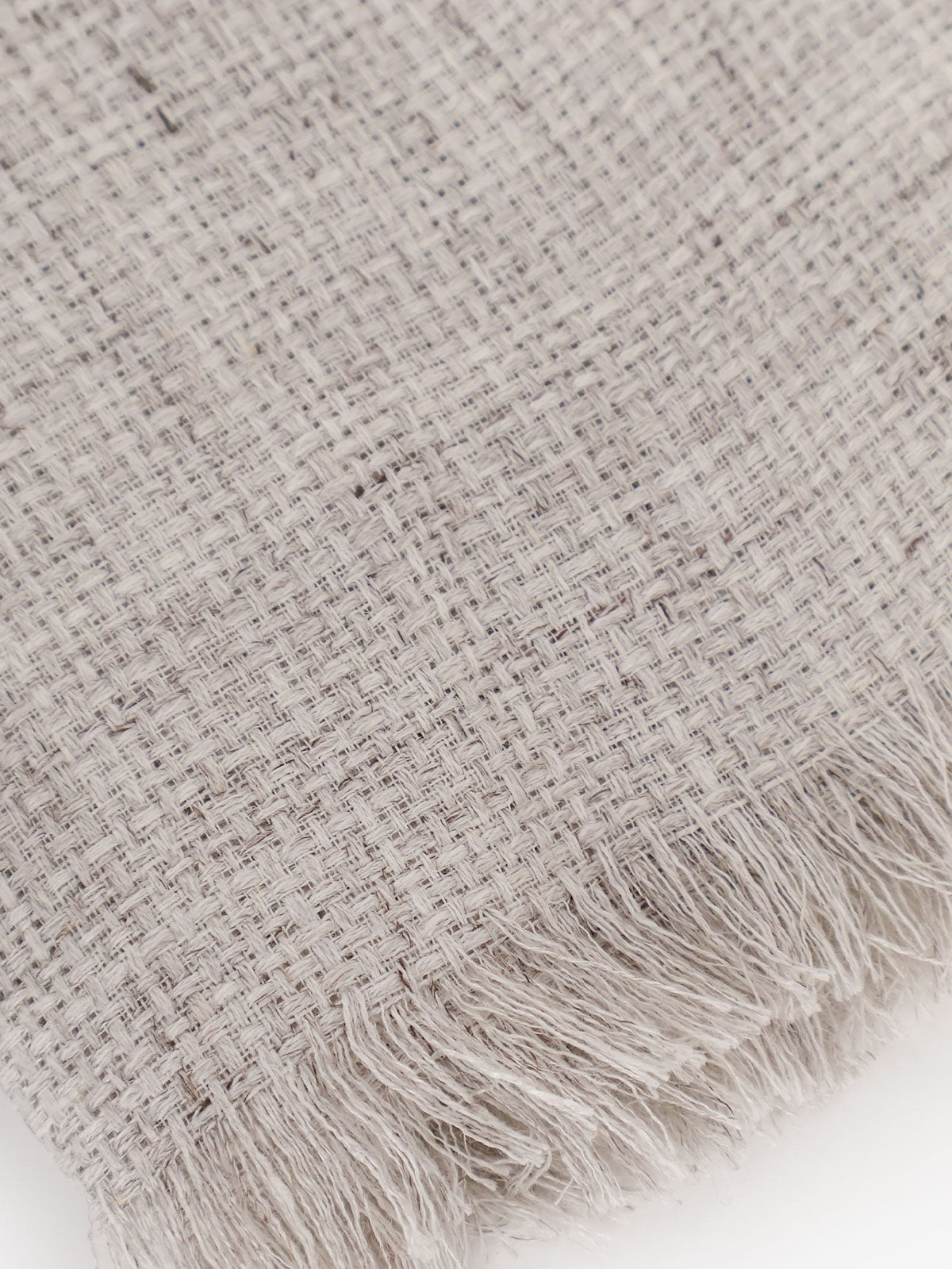 Brunello Cucinelli Men's Linen Scarf Grey, view 2
