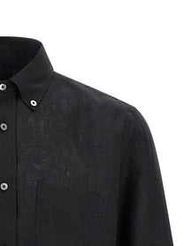 Riviera Project Linen Shirt Black, view 3