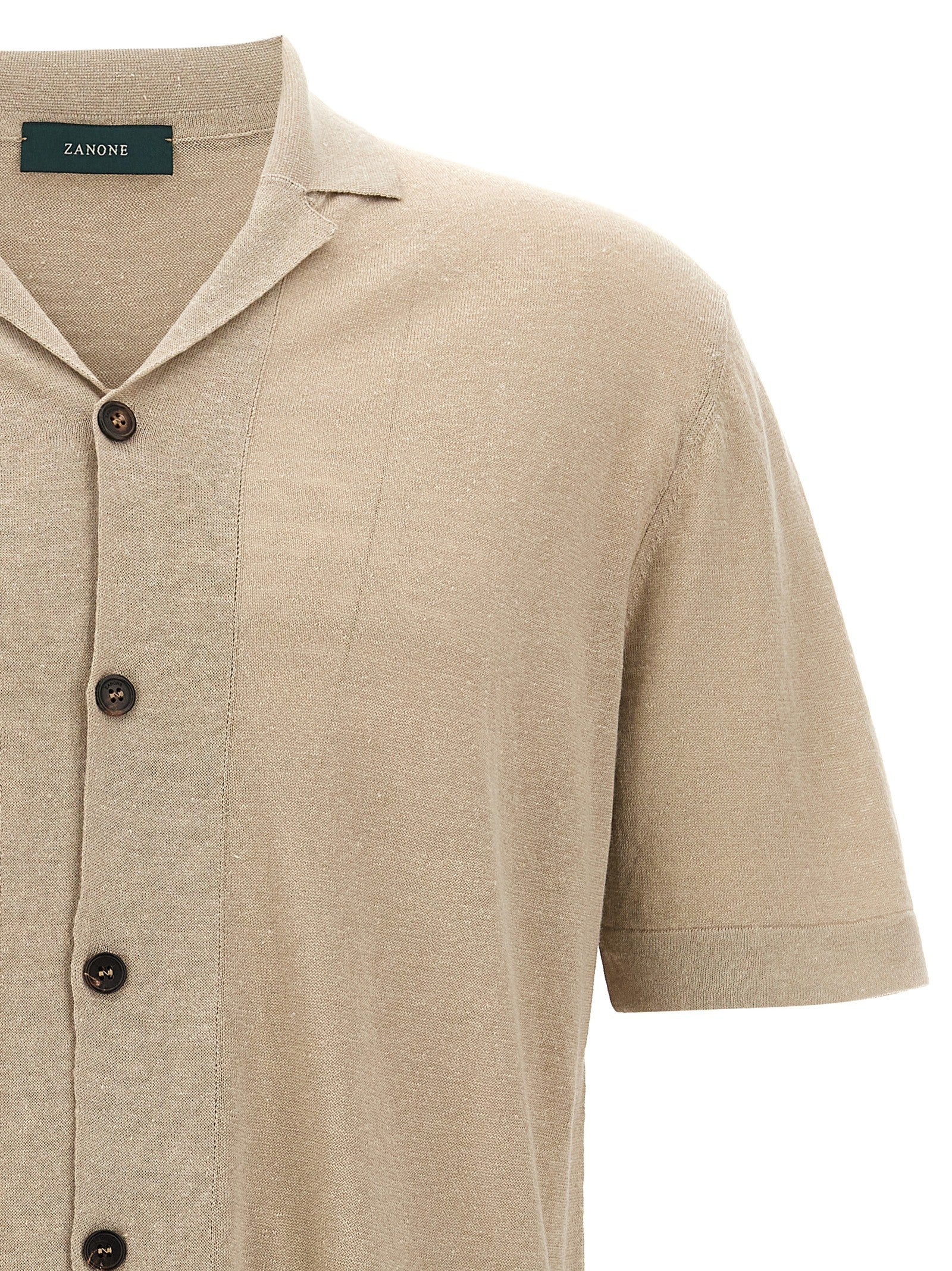 Zanone Linen Shirt Beige
