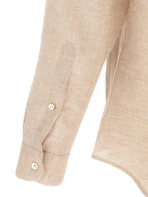 Riviera Project Linen Shirt Beige, view 4