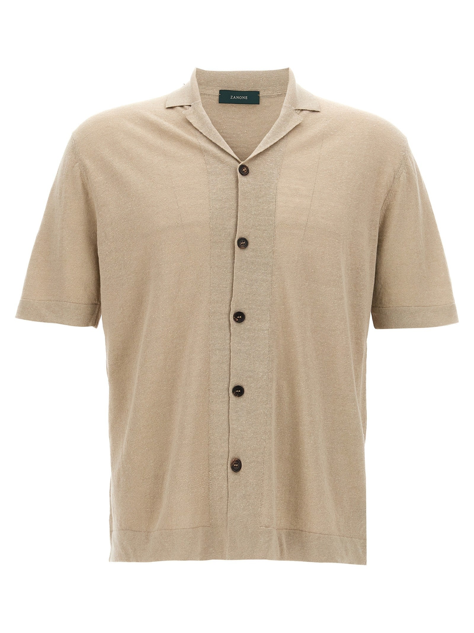 Zanone Linen Shirt Beige