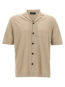 Zanone Linen Shirt Beige