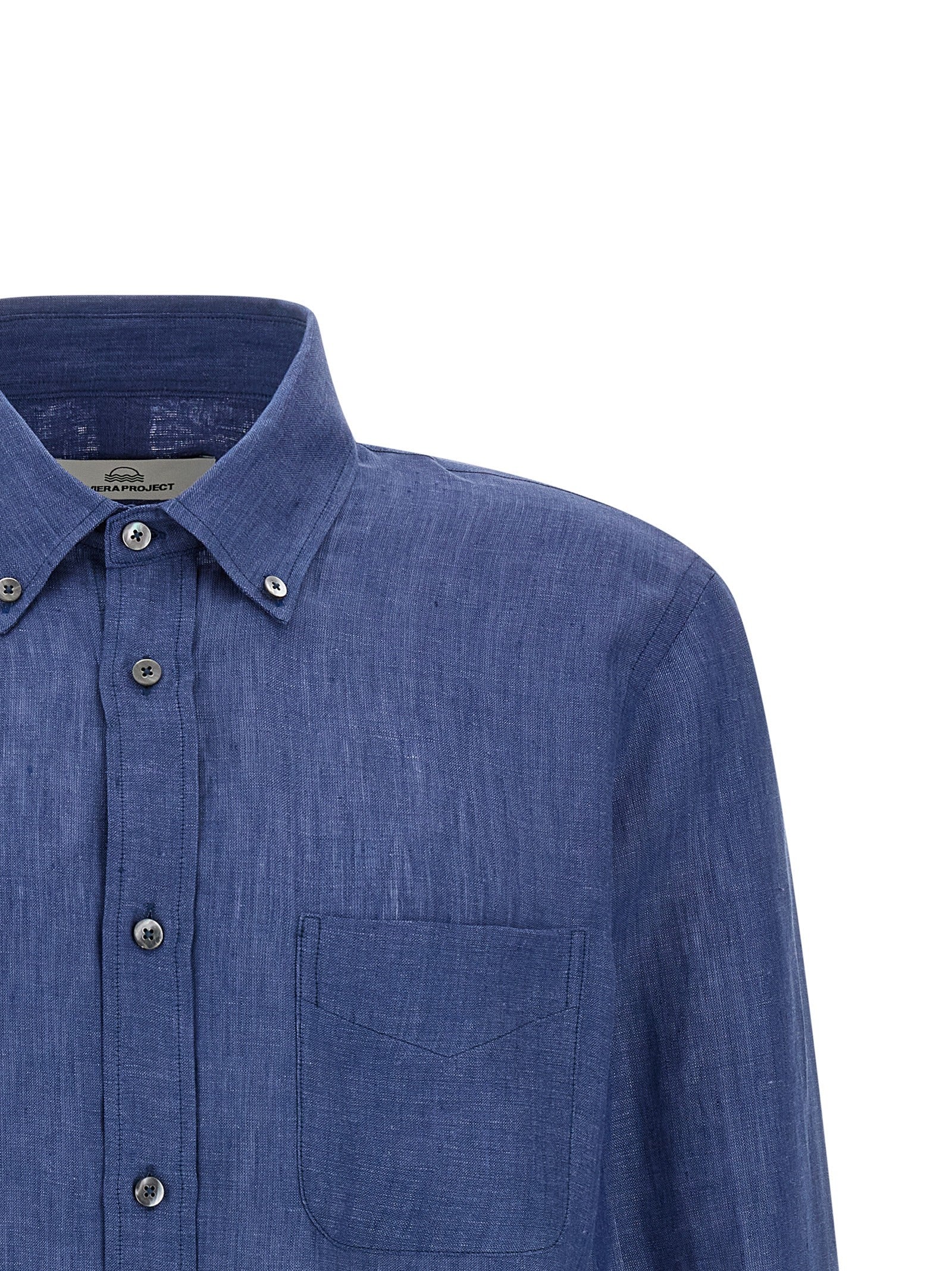 Riviera Project Linen Shirt Blue
