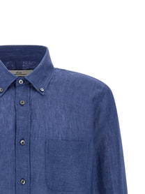 Riviera Project Linen Shirt Blue