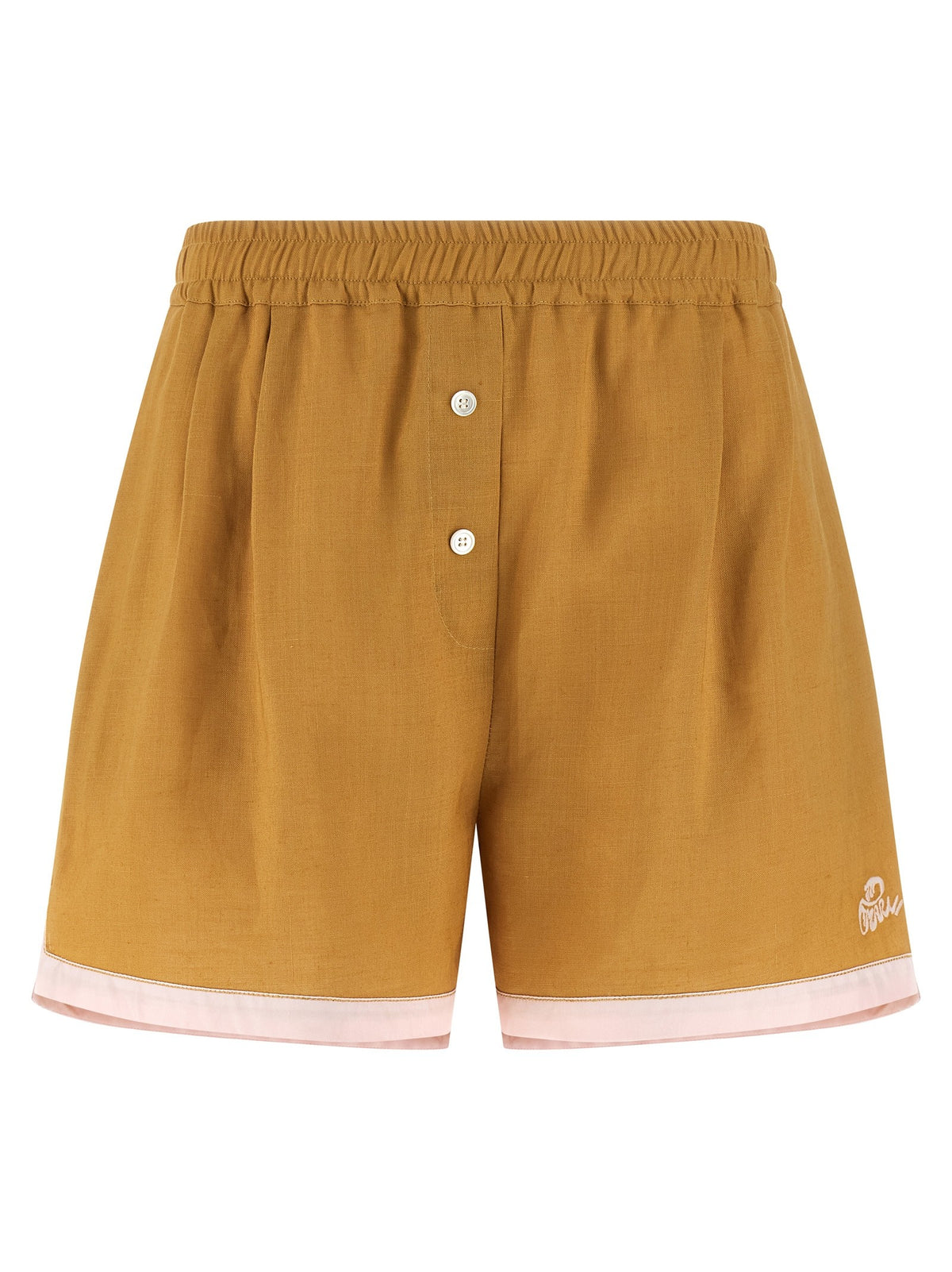 Marni Linen Shorts Yellow