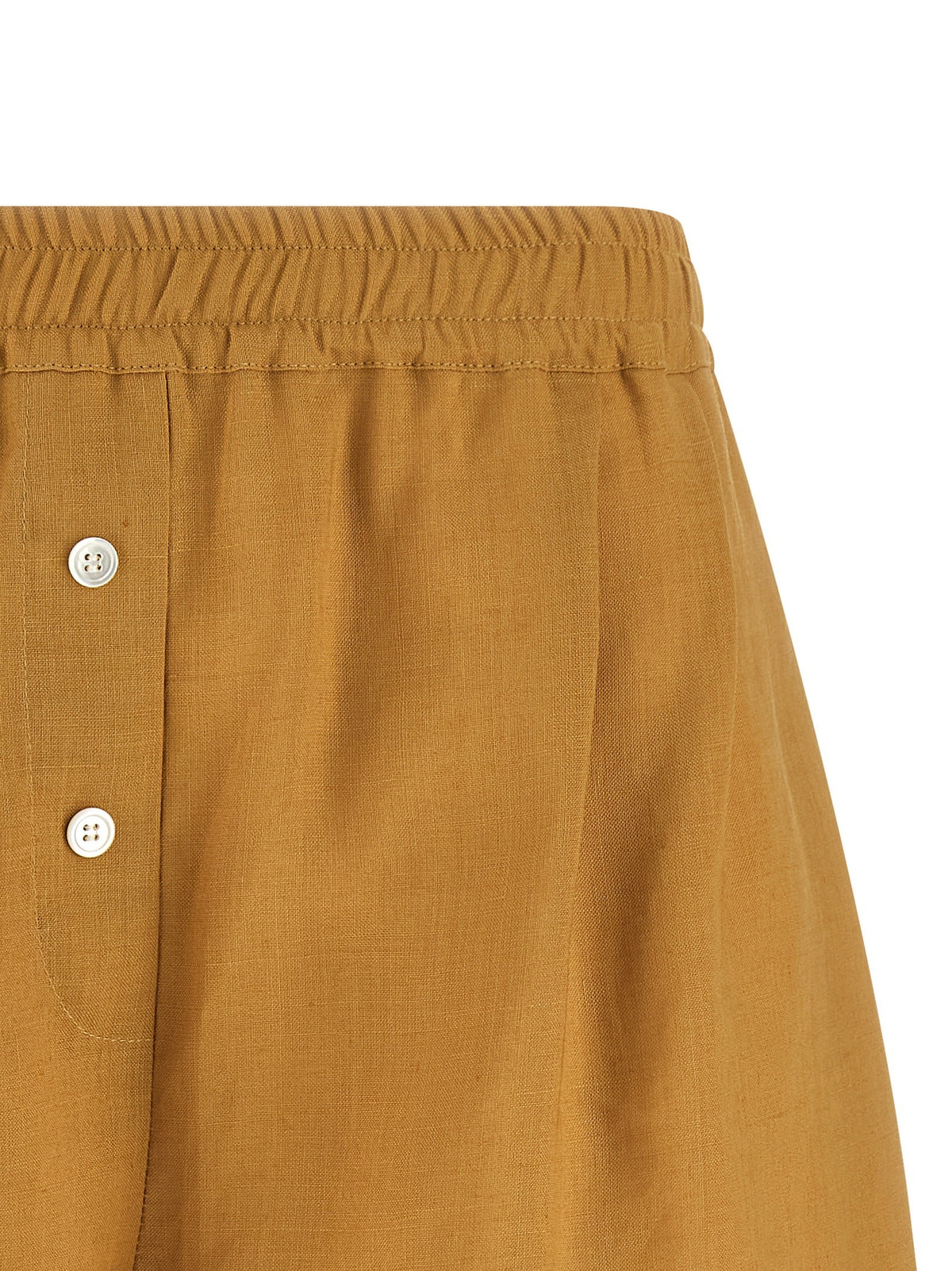 Marni Linen Shorts Yellow