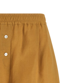 Marni Linen Shorts Yellow