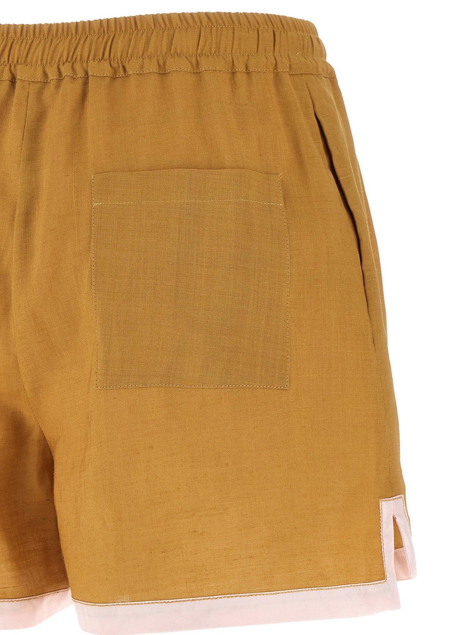 Marni Linen Shorts Yellow