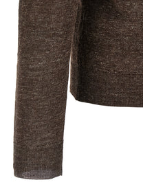 Riviera Project Linen Silk Cardigan Brown