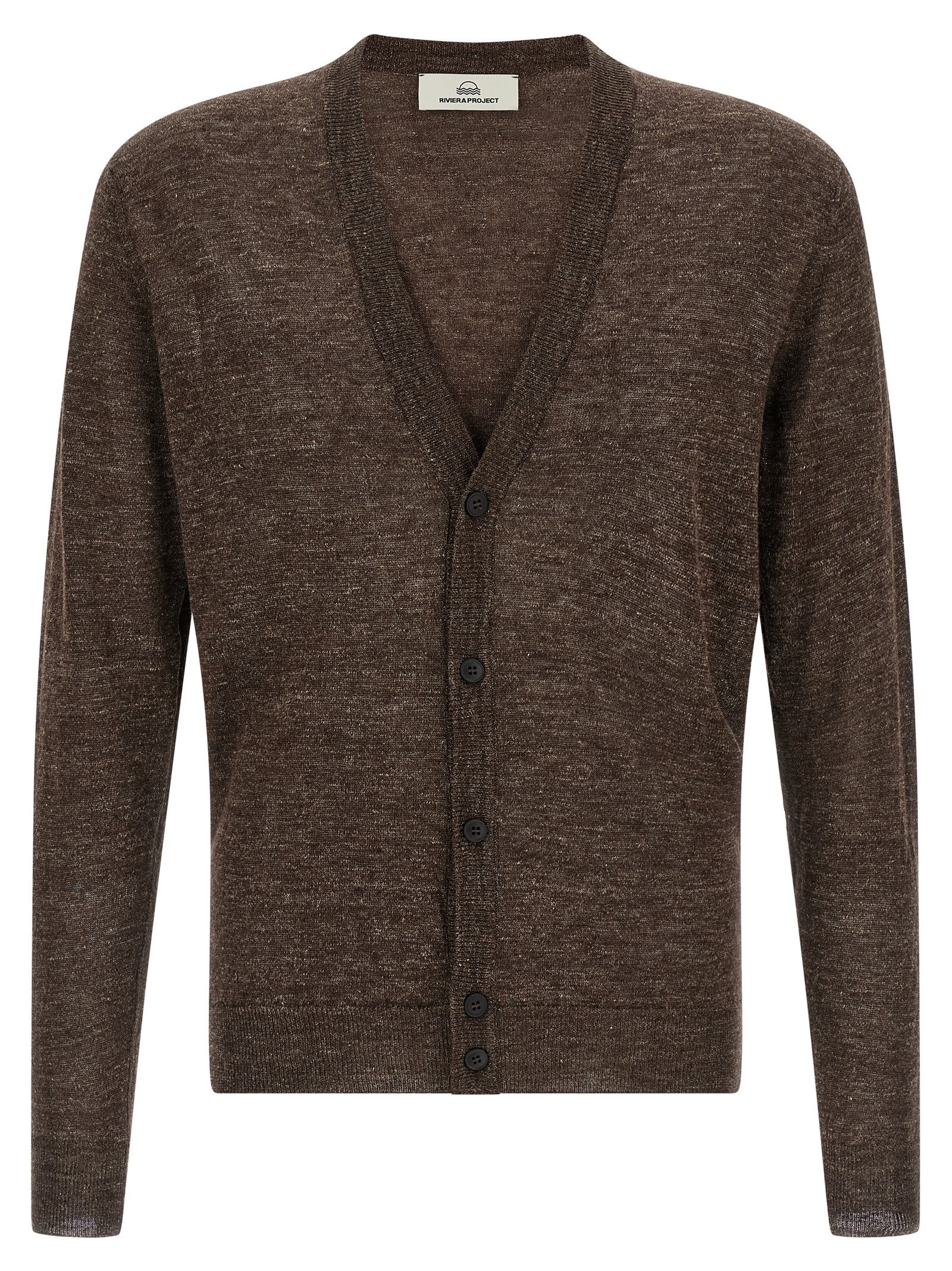Riviera Project Linen Silk Cardigan Brown