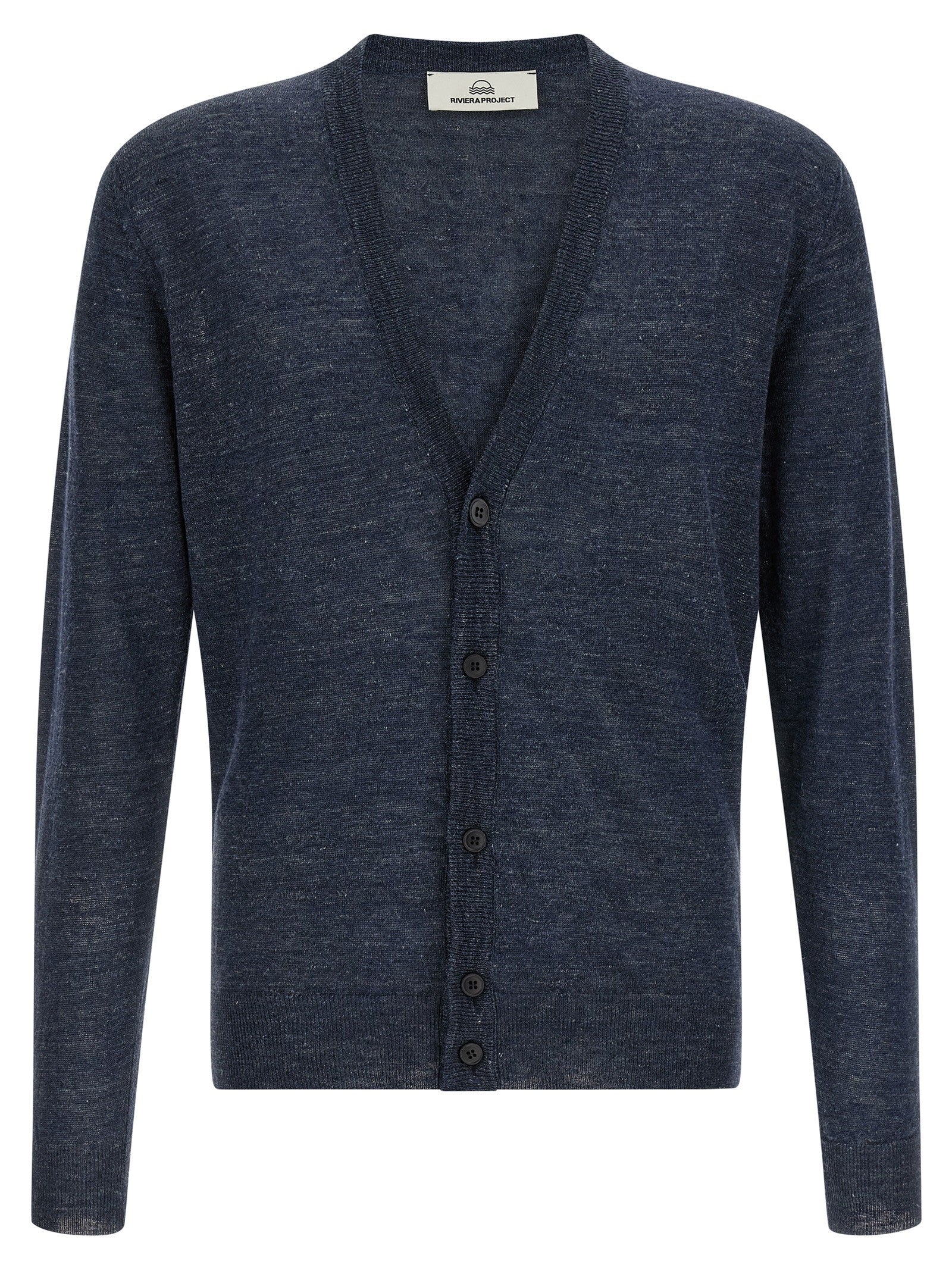 Riviera Project Linen Silk Cardigan Blue