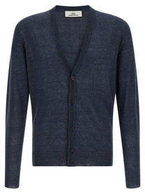 Riviera Project Linen Silk Cardigan Blue