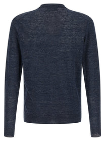 Riviera Project Linen Silk Cardigan Blue