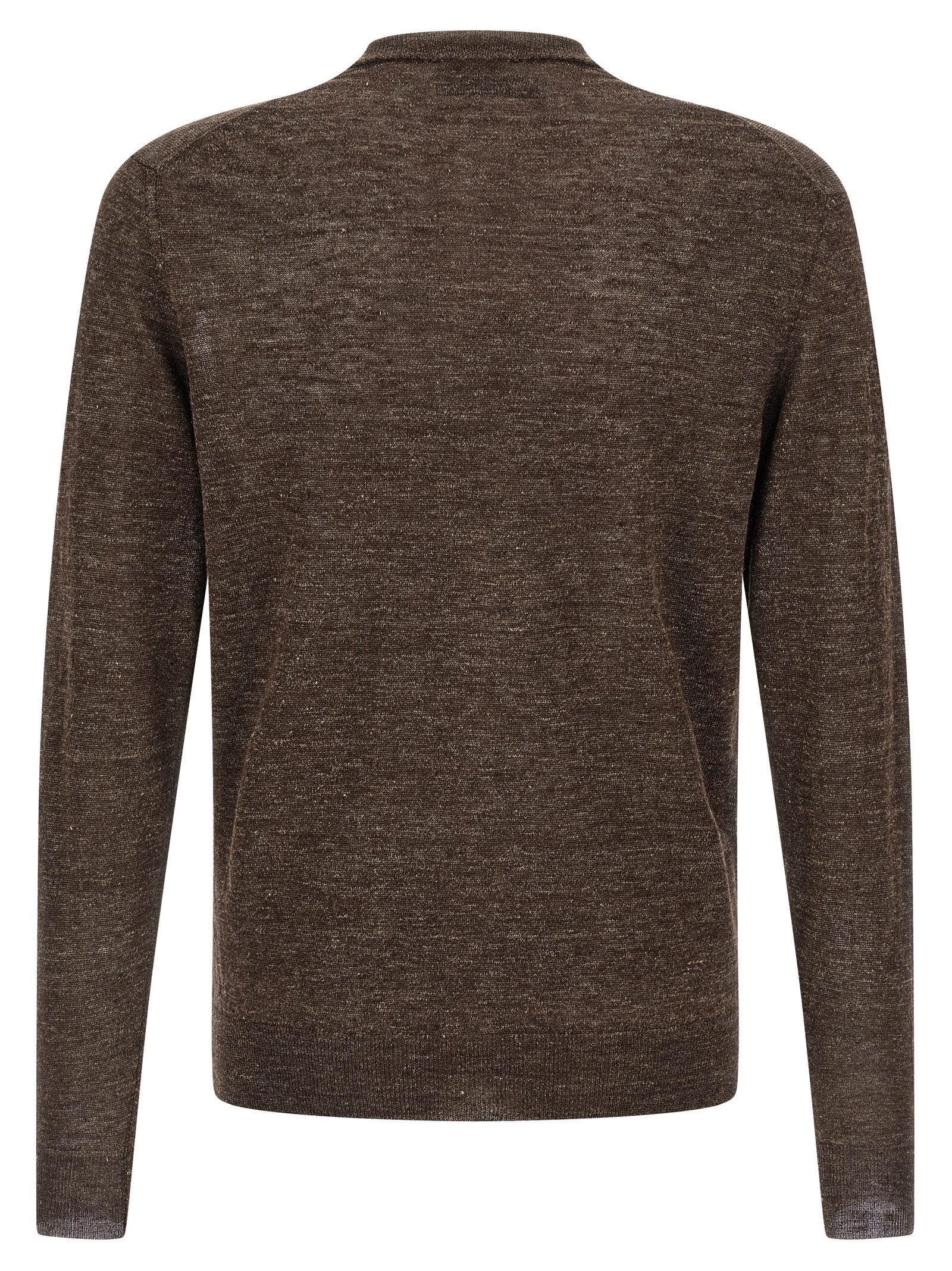 Riviera Project Linen Silk Cardigan Brown