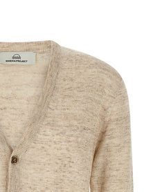 Riviera Project Linen Silk Cardigan Beige