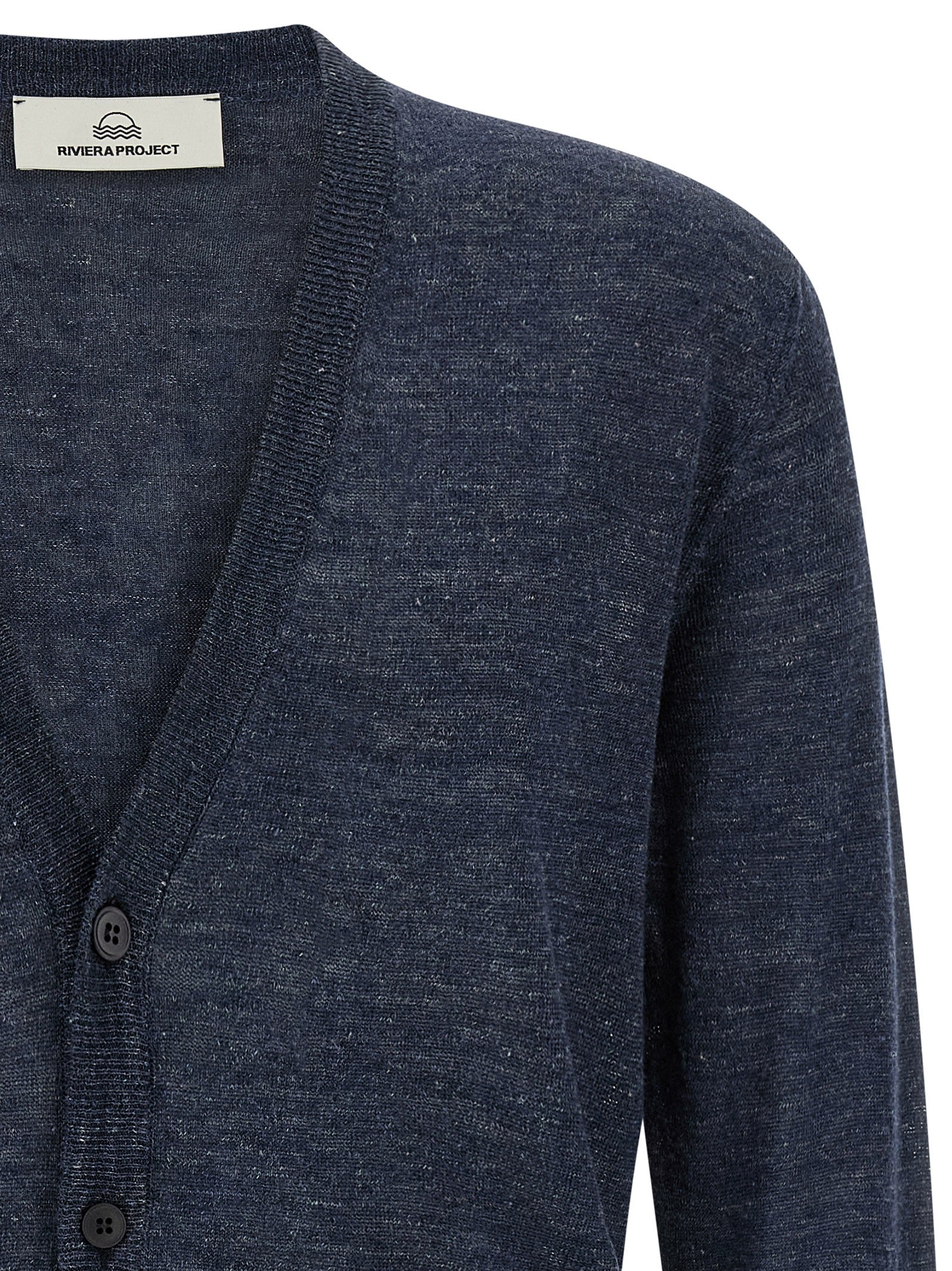 Riviera Project Linen Silk Cardigan Blue