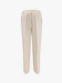 Aspesi Women's Linen Trousers White Aspesi