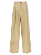 Yves Salomon Linen Trousers Beige