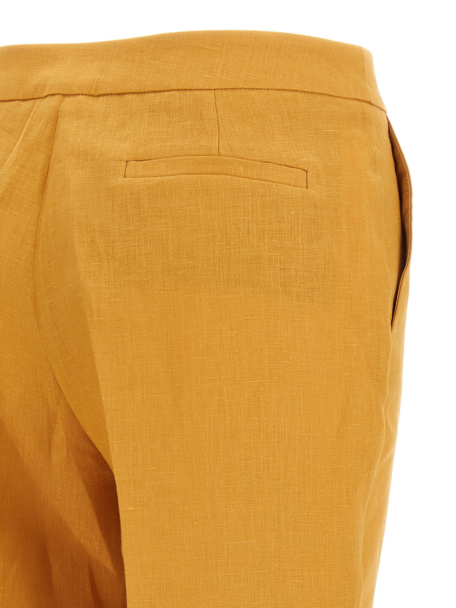 Herno Linen Trousers Orange