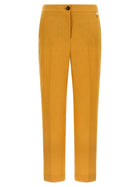 Herno Linen Trousers Orange