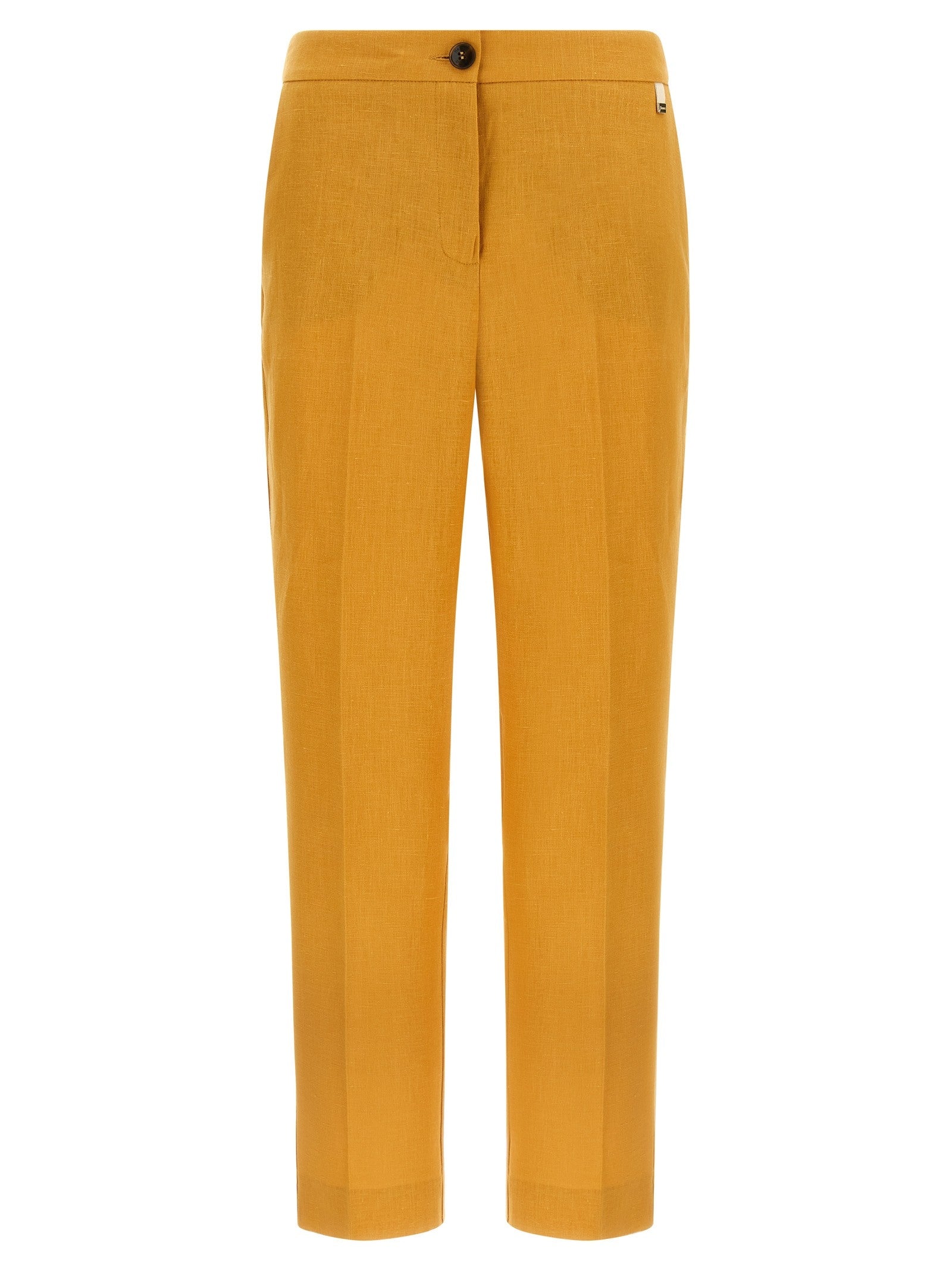 Herno Linen Trousers Orange