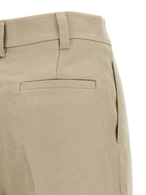 Brunello Cucinelli Linen Trousers Beige