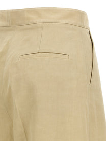 Yves Salomon Linen Trousers Beige