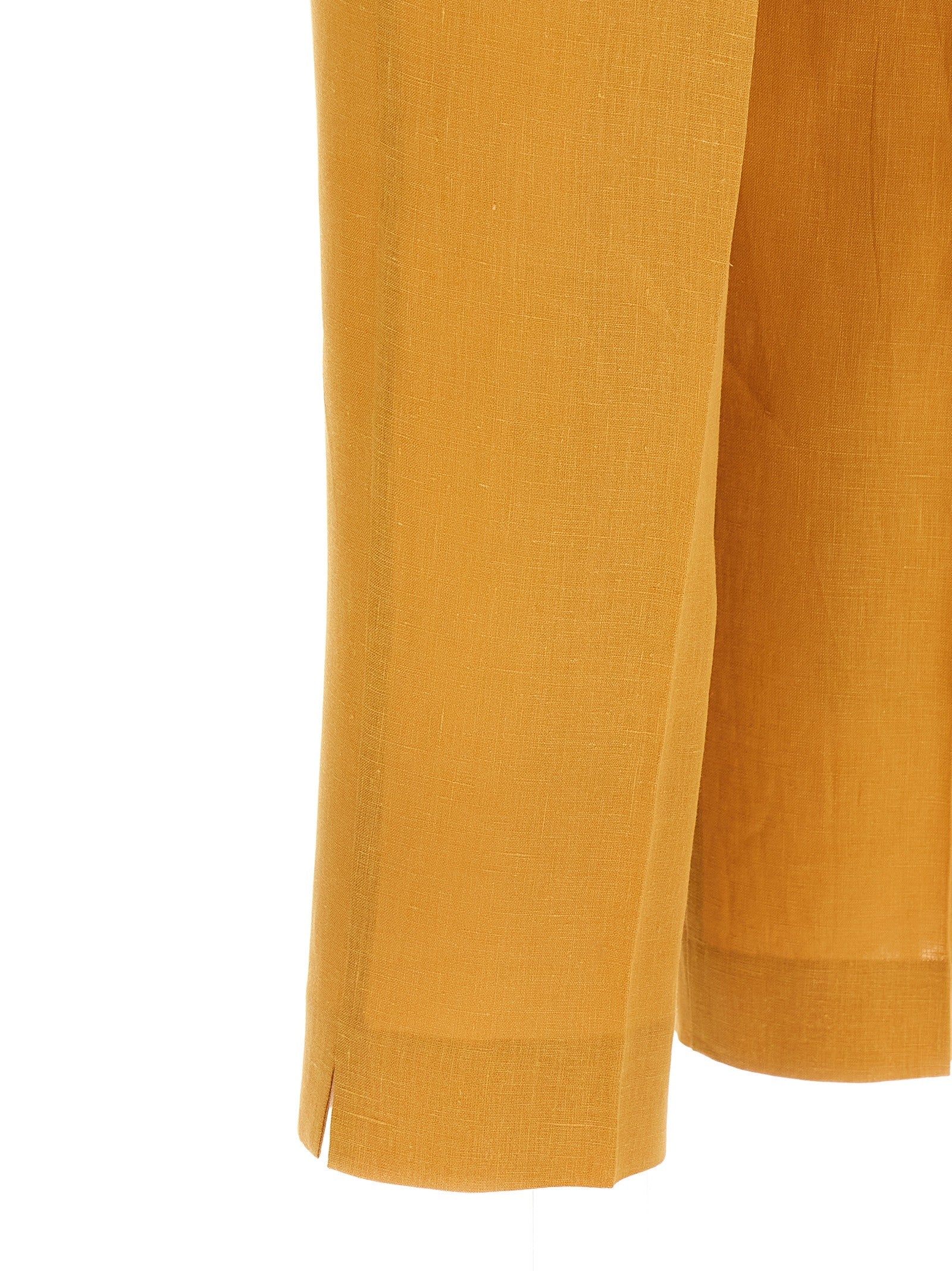 Herno Linen Trousers Orange