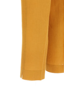 Herno Linen Trousers Orange