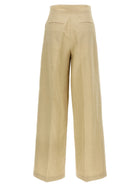 Yves Salomon Linen Trousers Beige, view 2
