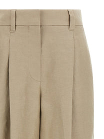 Brunello Cucinelli Linen Trousers Beige