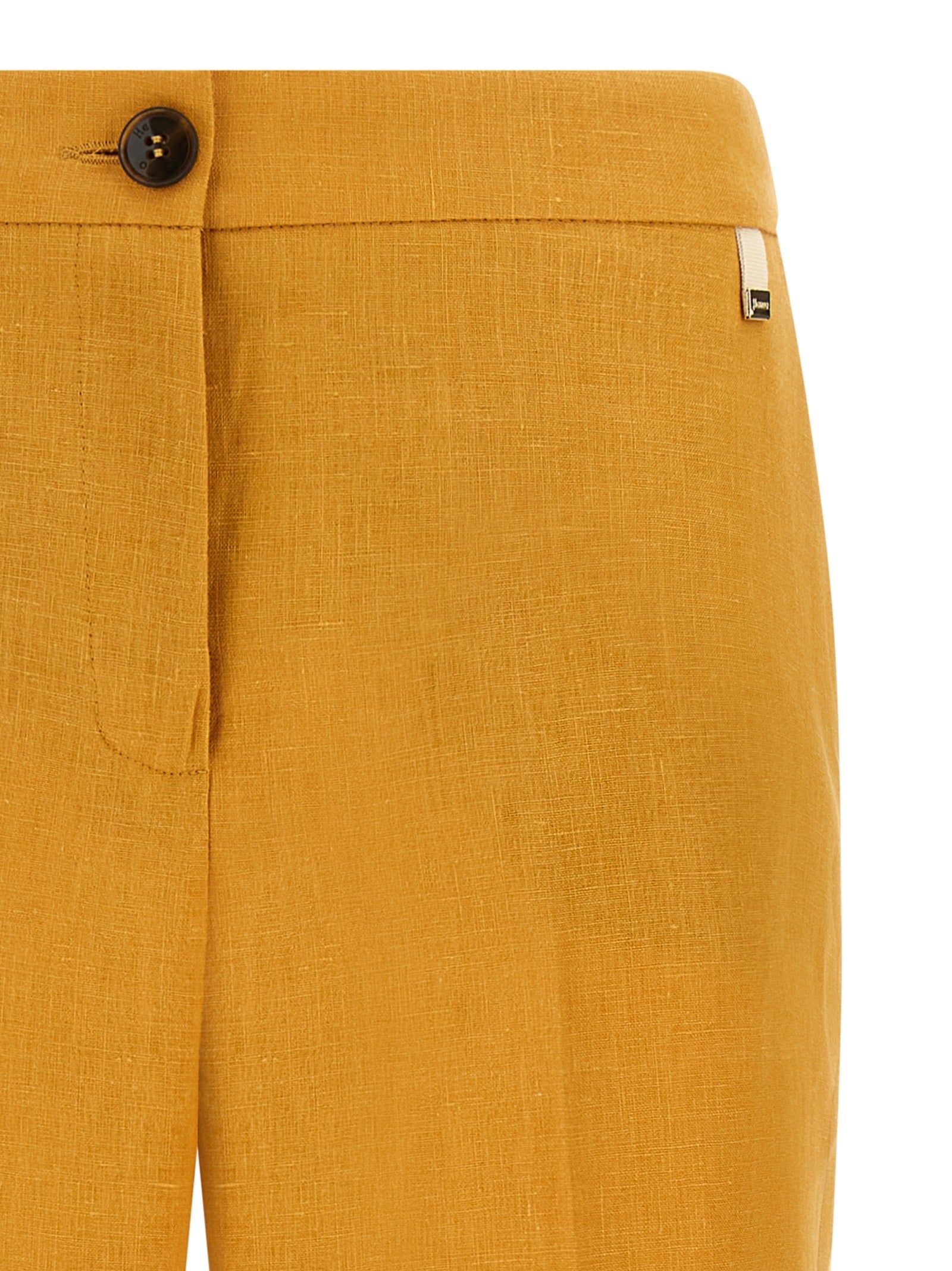 Herno Linen Trousers Orange