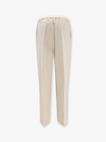 ASPESI Women's Linen Trousers White
