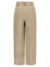 Brunello Cucinelli Linen Trousers Beige
