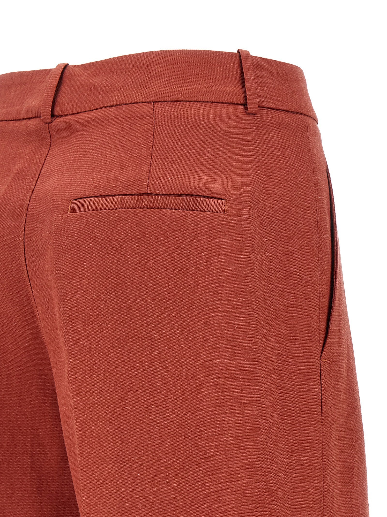 Peserico Linen Viscose Bermuda Shorts Red