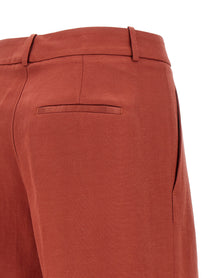 Peserico Linen Viscose Bermuda Shorts Red