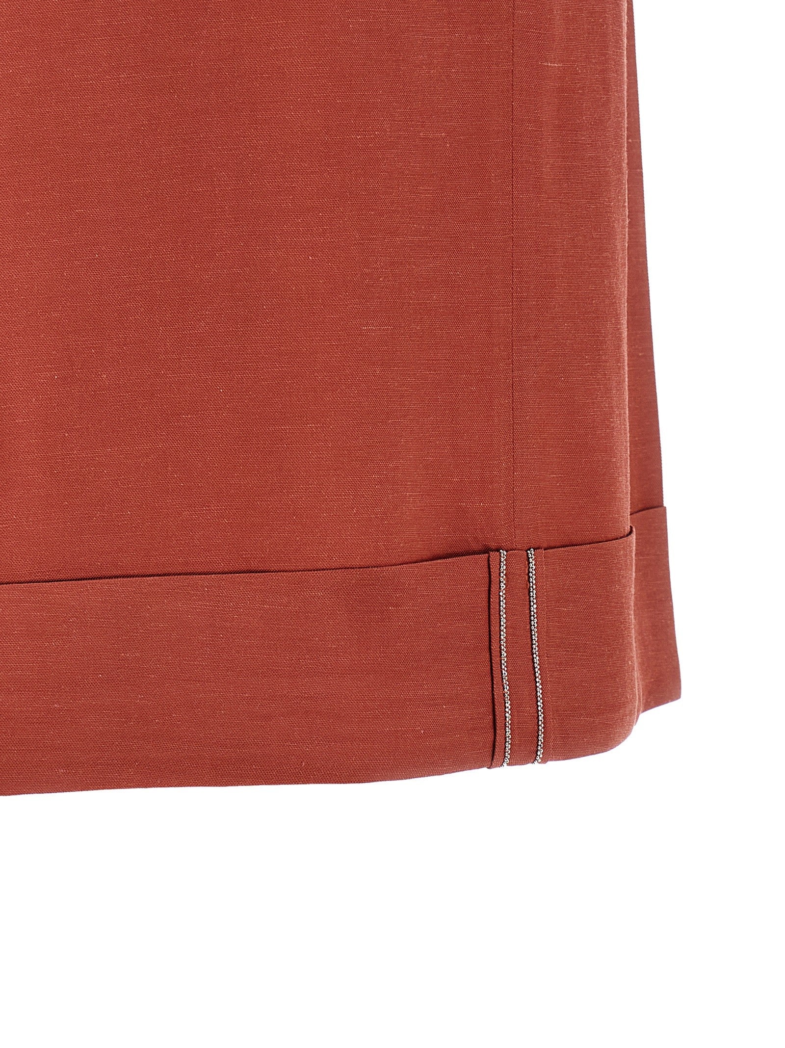 Peserico Linen Viscose Bermuda Shorts Red