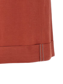 Peserico Linen Viscose Bermuda Shorts Red