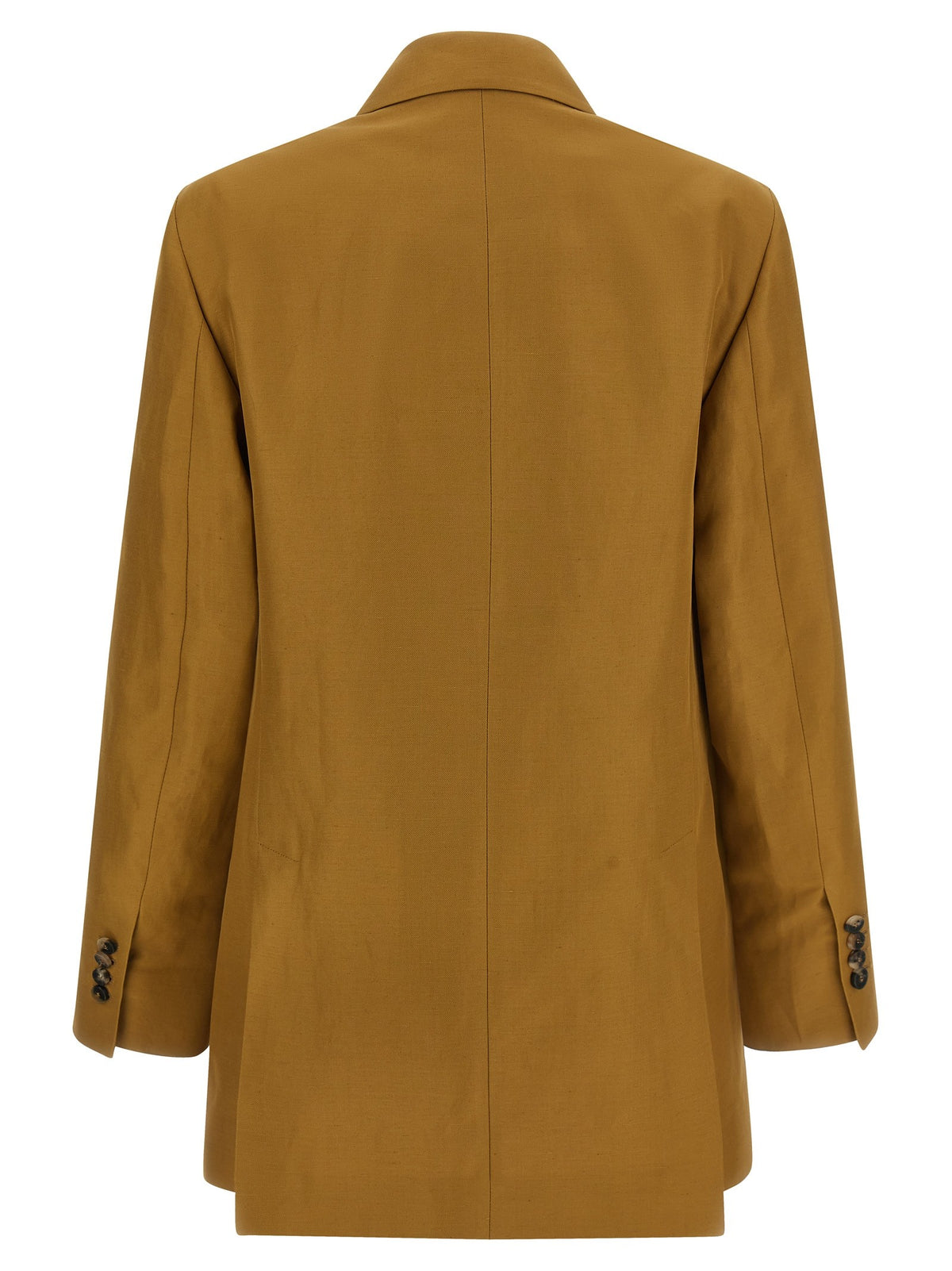 Alberto Biani Linen Viscose Blazer Brown, view 2
