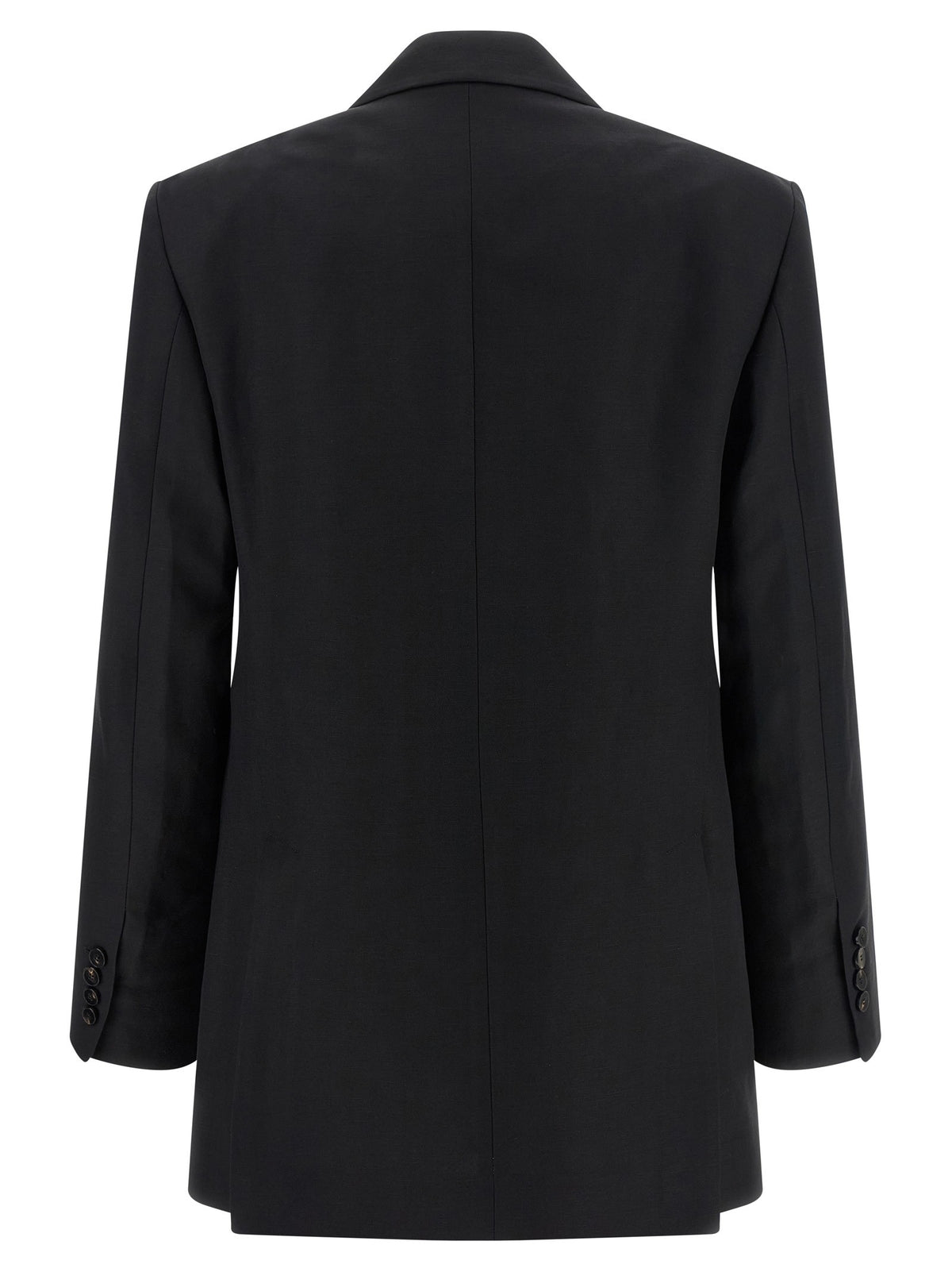 Alberto Biani Linen Viscose Blazer Black, view 2